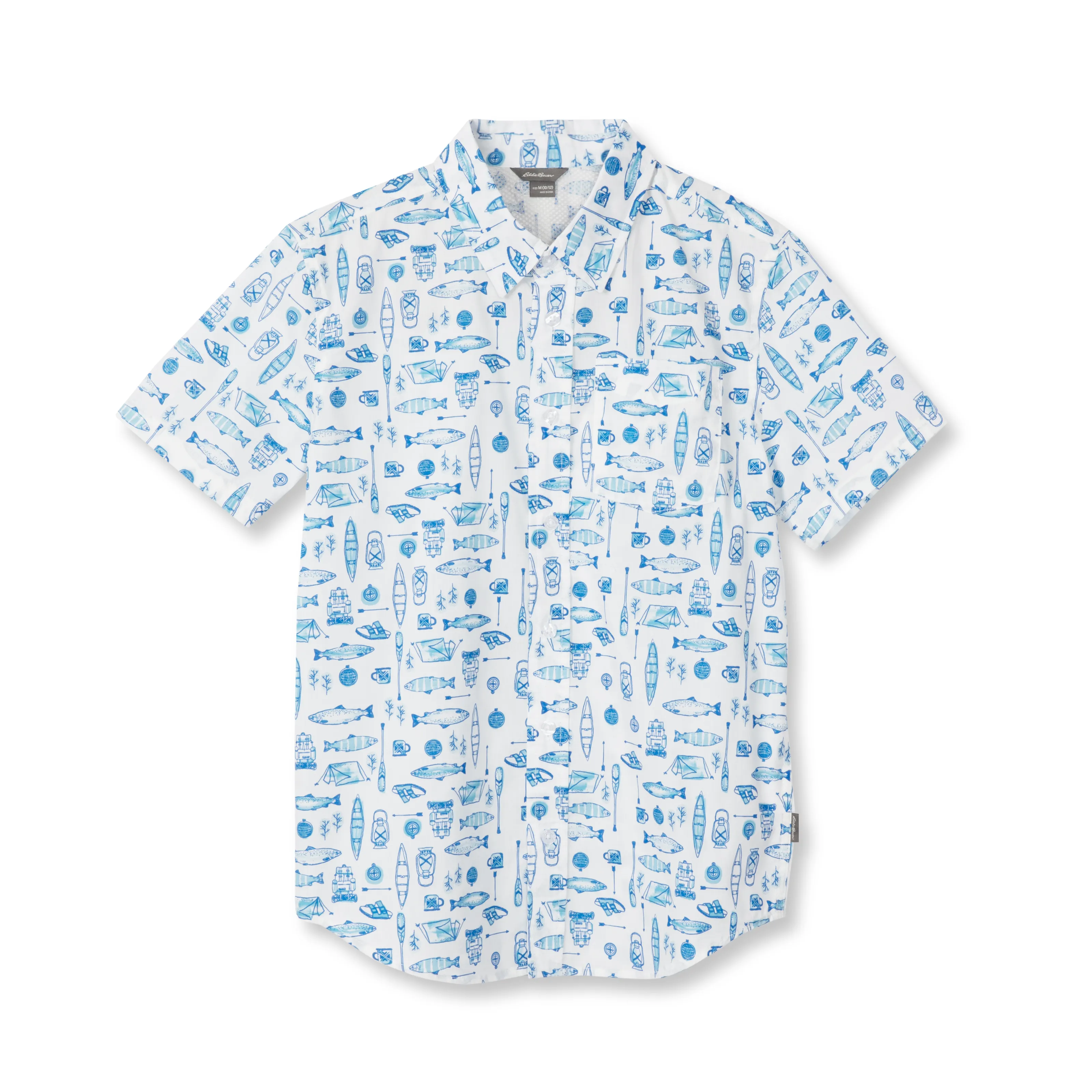 Kemeja anak Boys Short-Sleeve On The Go Poplin Shirt dari Joy368 warna putih cerah