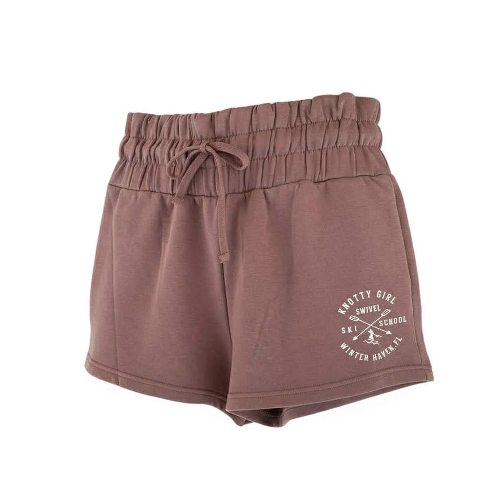 Drawstring Fleece Short warna Cappuccino dari Joy368