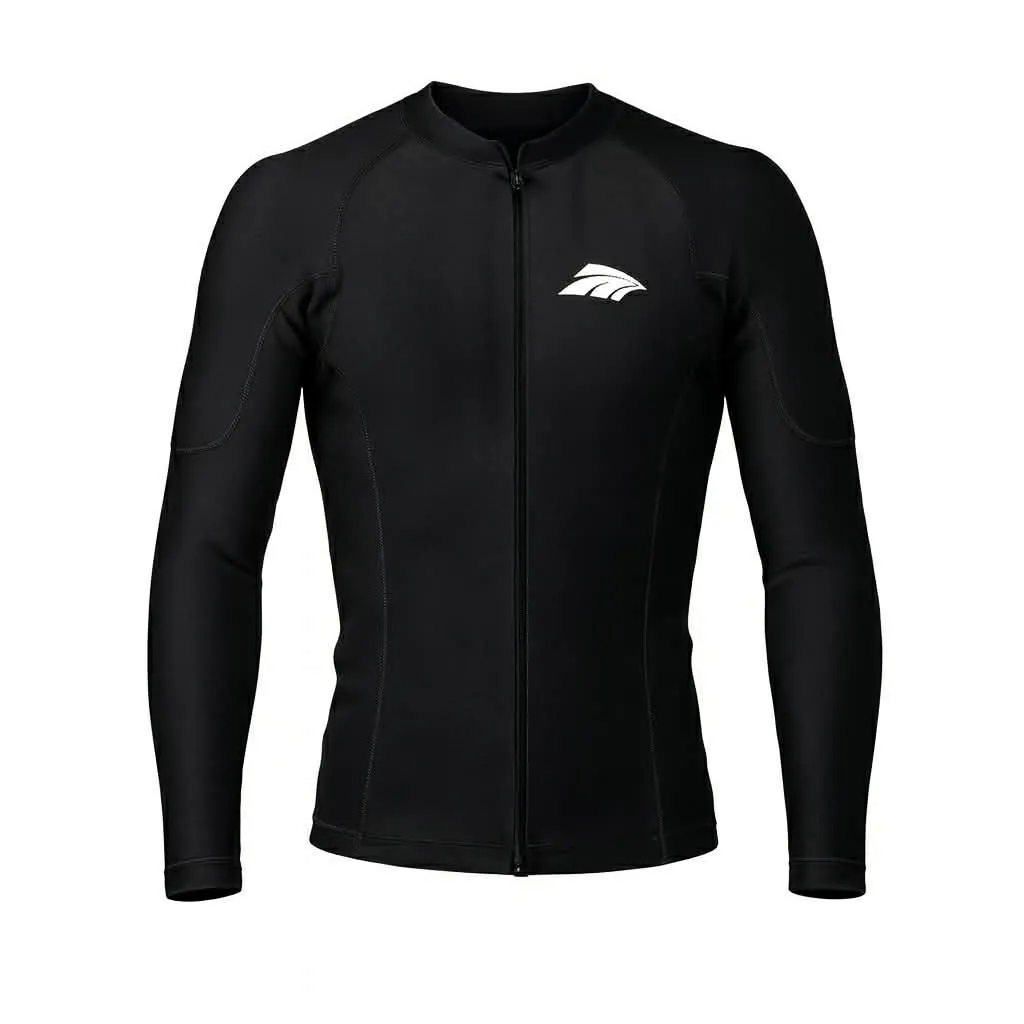 Eagle Free Flex Heater Shirt Front Zip warna hitam untuk ski air dari Joy368