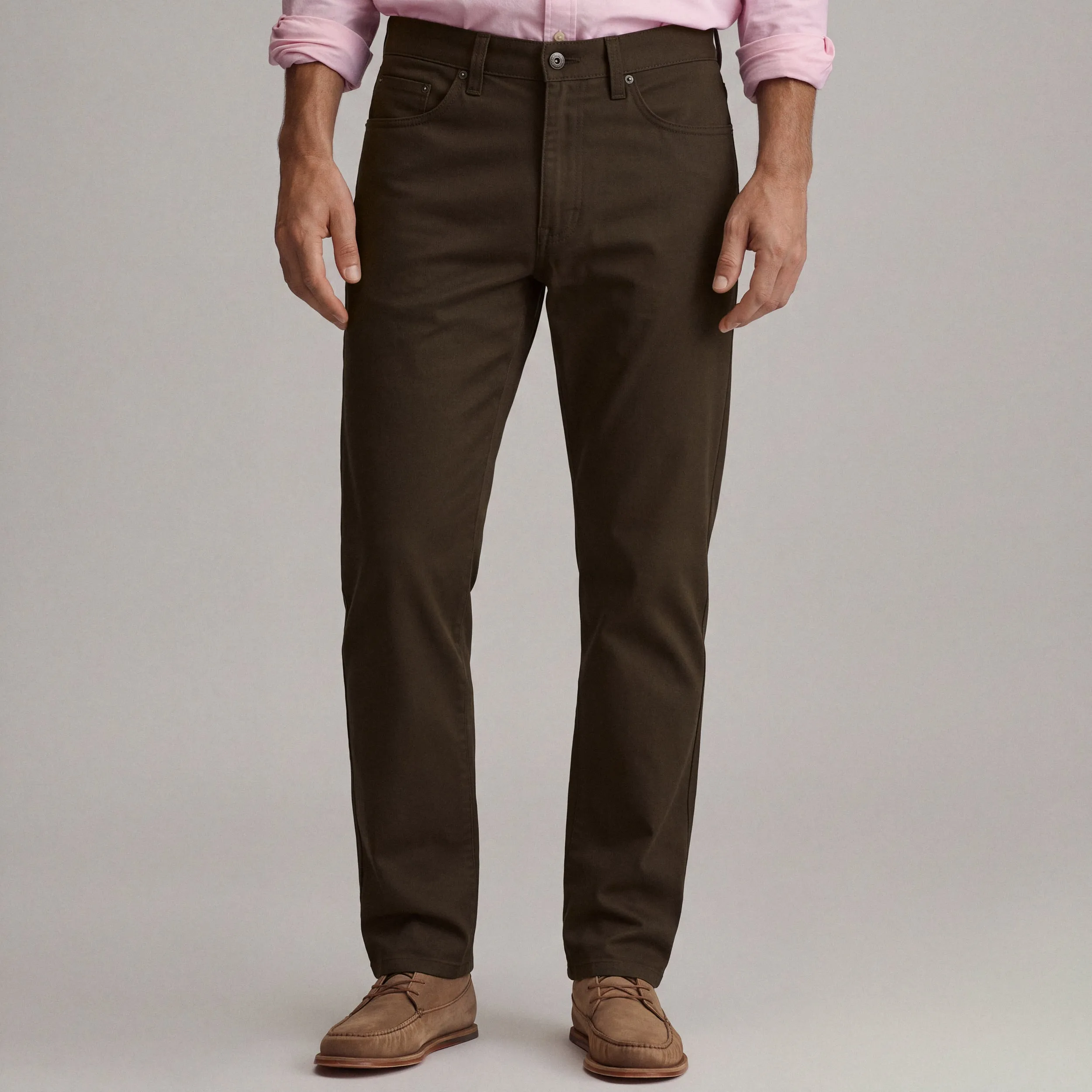 Celana Corduroy Pria Eddie's warna Dark Fatigue berkualitas tinggi dari Joy368