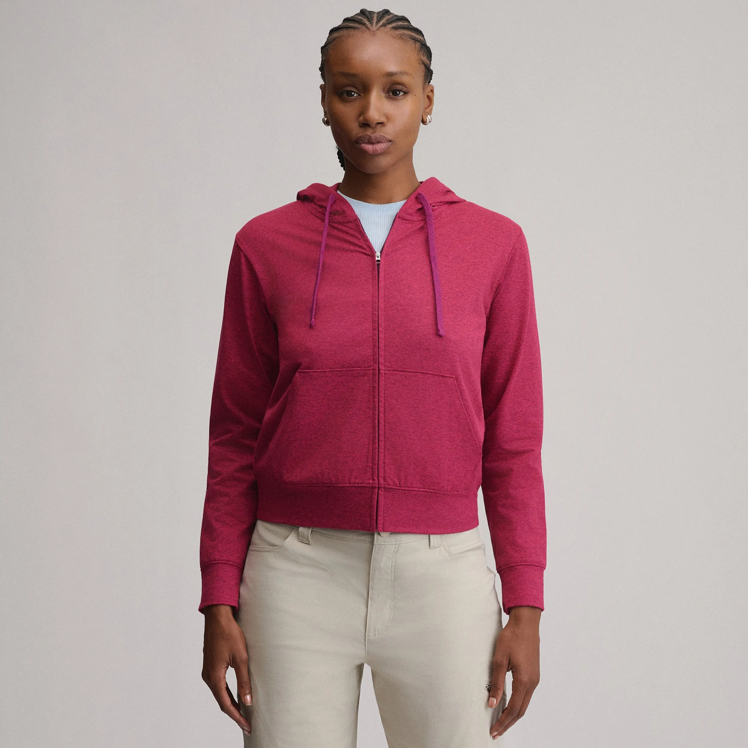 Hoodie Olahraga Wanita Train Ascent Full-Zip Joy368 warna menarik