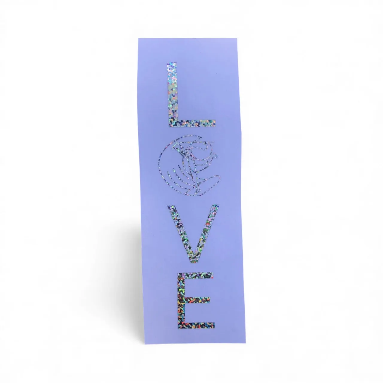 Vertical LOVE Decal dari Joy368 untuk dekorasi mobil dan locker