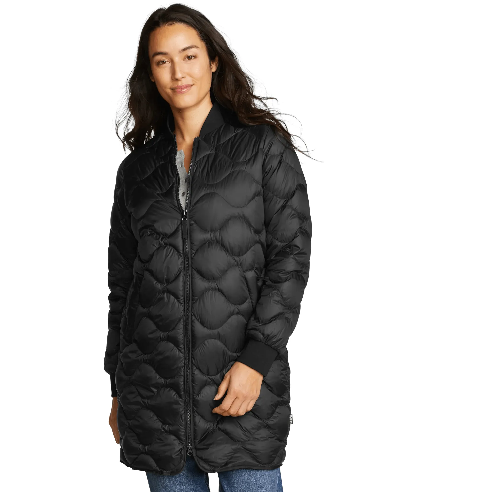 Women's Shaw Long Down Bomber Jacket hitam dari Joy368